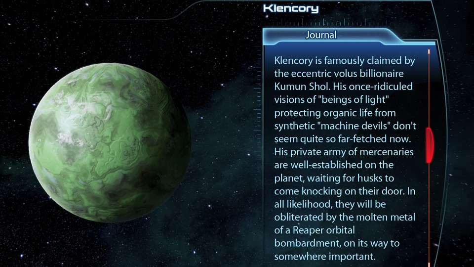 This is your game on Drew Karpyshyn.  Now, this is your game on Mac Walters.