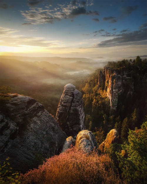 A magnificent morning in Saxon Switzerland by Tomas Havel