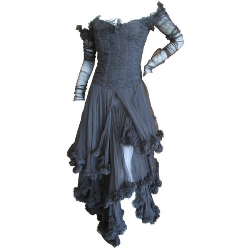 h3ll0lilbirdi3: Alexander McQueen dress ❤ liked on Polyvore (see more vintage black dresses)