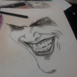 blatoski1:  And done! #joker #abstract #art #photooftheday #drawing #love #sketching #tweegram #jj #Tattoo