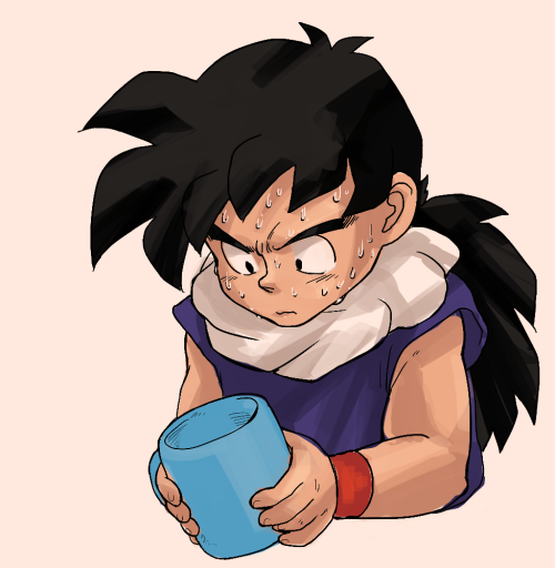 wellfine: clown-from-the-neck-down: wellfine: green dad is moved Not pictured: Vegeta with a mug tha