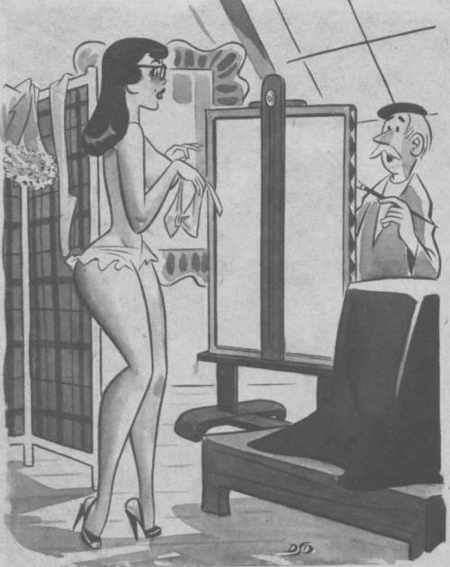 inky-curves: “When I asked you to take them off, I meant your spectacles!”Cartoon by Dan DeCarlo