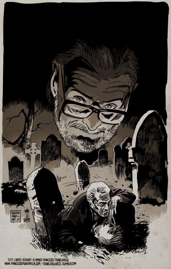 kogaionon: RIP George A. Romero. Art by  Francesco Francavilla / Twitter / Tumblr