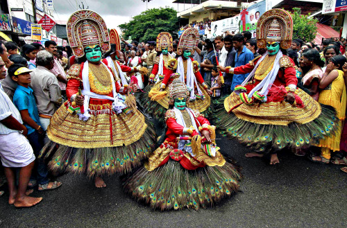 Dancers at processions, Kerala