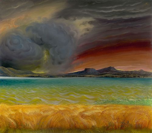 amare-habeo:Otto Dix (German, 1891 - 1969)Lake Constance landscape in stormy weather (Thunderstorm a