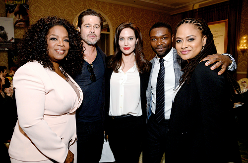 ikonicgif:Oprah Winfrey, Brad Pitt, Angelina Jolie, David Oyelowo and Ava Duvernay at the 15th Annua