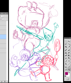 yamino:  Working on a poster for Animazement