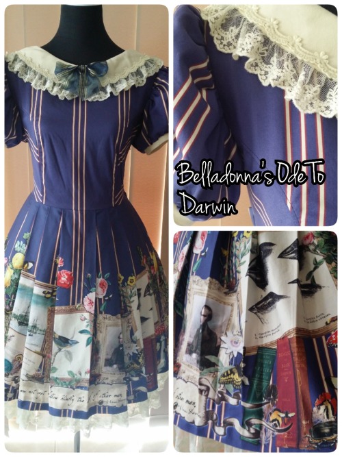 drambig:Belladonna’s Ode To Darwin OP in navy. Pictured here with a Classical Puppets petticoat. B