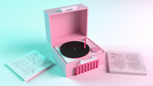 ojjeon:3D models of hyyh album vinyls and turntables
