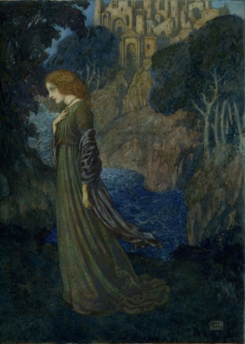 artofrestraint:Edmund DulacAnnabel Lee, 1912