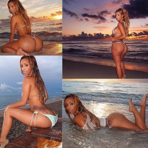 sexiestcreations:  Nothin better than #BootyOnTheBeach 😍🍑🌊🌅 @laoliviamarie_ 😩 #MyDam #Perfection #Lovely #LaOliviaMarie #WCW