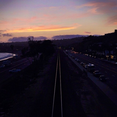 Dana Point, CA #cali #beach #justgoshoot #sunset #ocean #danapoint #traintracks #visual #love #picof