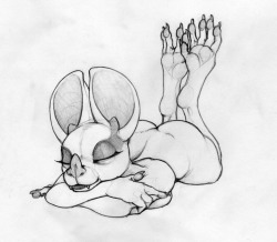 thing i doodled while chilling out at the game shop waiting for the other Magic players to get therekinda cute even if she seems to have absolutely no thorax because foreshortening is hardthis pose definitely could have benefited from references, but