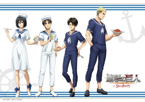 snkmerchandise: News: SnK x Sweets Paradise Cafe Collaboration (2017) Collaboration Dates: June 16th to July 31st, 2017 (Shinsaibashi); July 22nd to September 3rd (Ikebukuro); August 5th to September 18th, 2017 (Nagoya)Retail Prices: Various (See below)