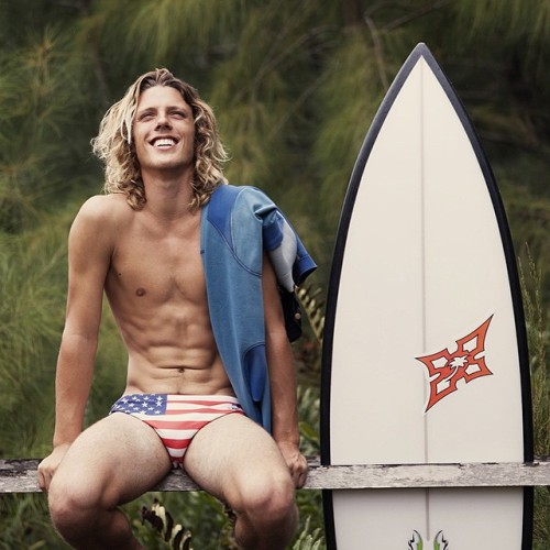Surfing world champion Niccolas Padaratz by Xavier Samré in Rio de Janeiro for Coitus Magazine.