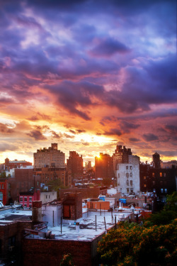 sitoutside:   'Dissipate', United States, New York, New York City, West Village Rooftop, Sunset After Hurricane   by  WanderingtheWorld (www.ChrisFord.com)  