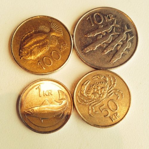 yasunao: アイスランドの硬貨、海鮮で可愛いんだよ眉さんのツイート