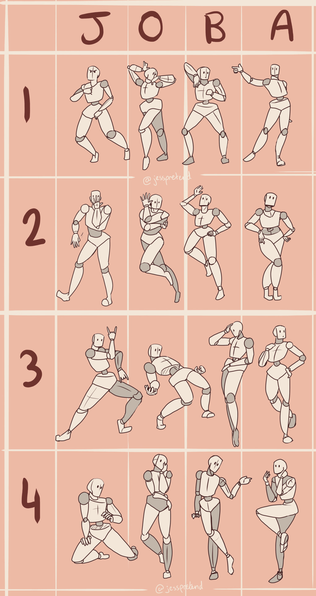 jest of draws — jojopose meme! letter + number + character– feel