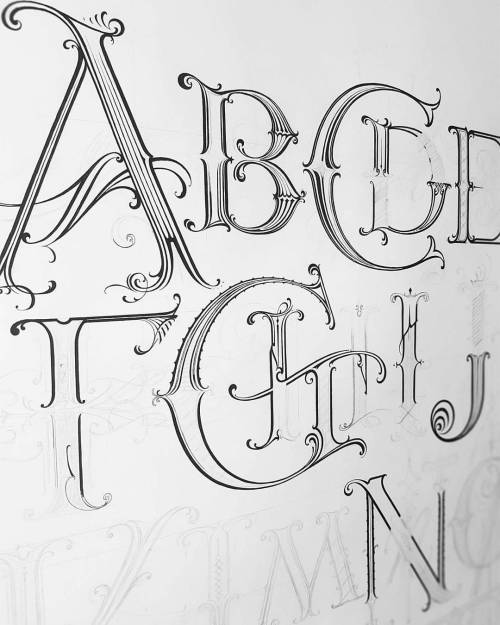 From A to Z #handlettering #lettering #typography #customlettering #drawing #poster #alphabet #letters #blackandwhite #monochrome #pen #ink #instaart