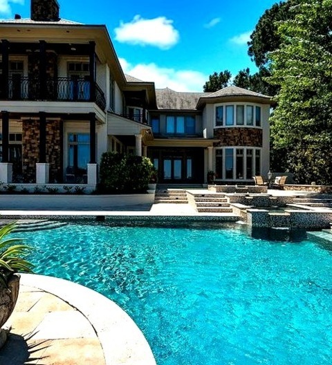 Lap JacksonvilleLarge Traditional Backyard Hot Tub With Custom-shaped Lap Design.