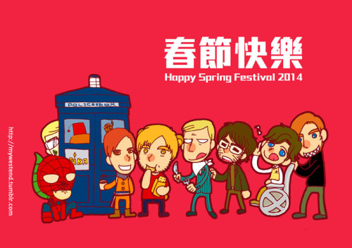 Chinese Spring Festival now!! Hello 2014!! All fandoms I have been involved in 2013 :‘3