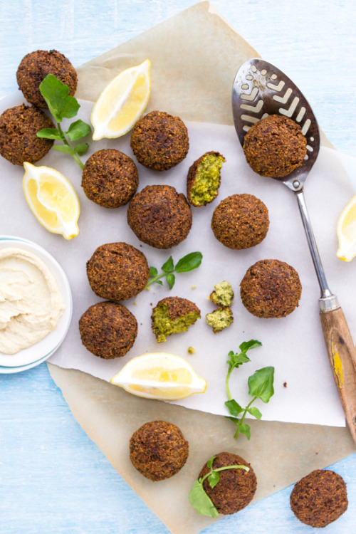 Watercress and Pea Falafels