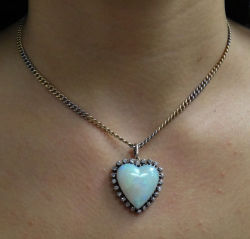 furything:  Opal heart necklace 