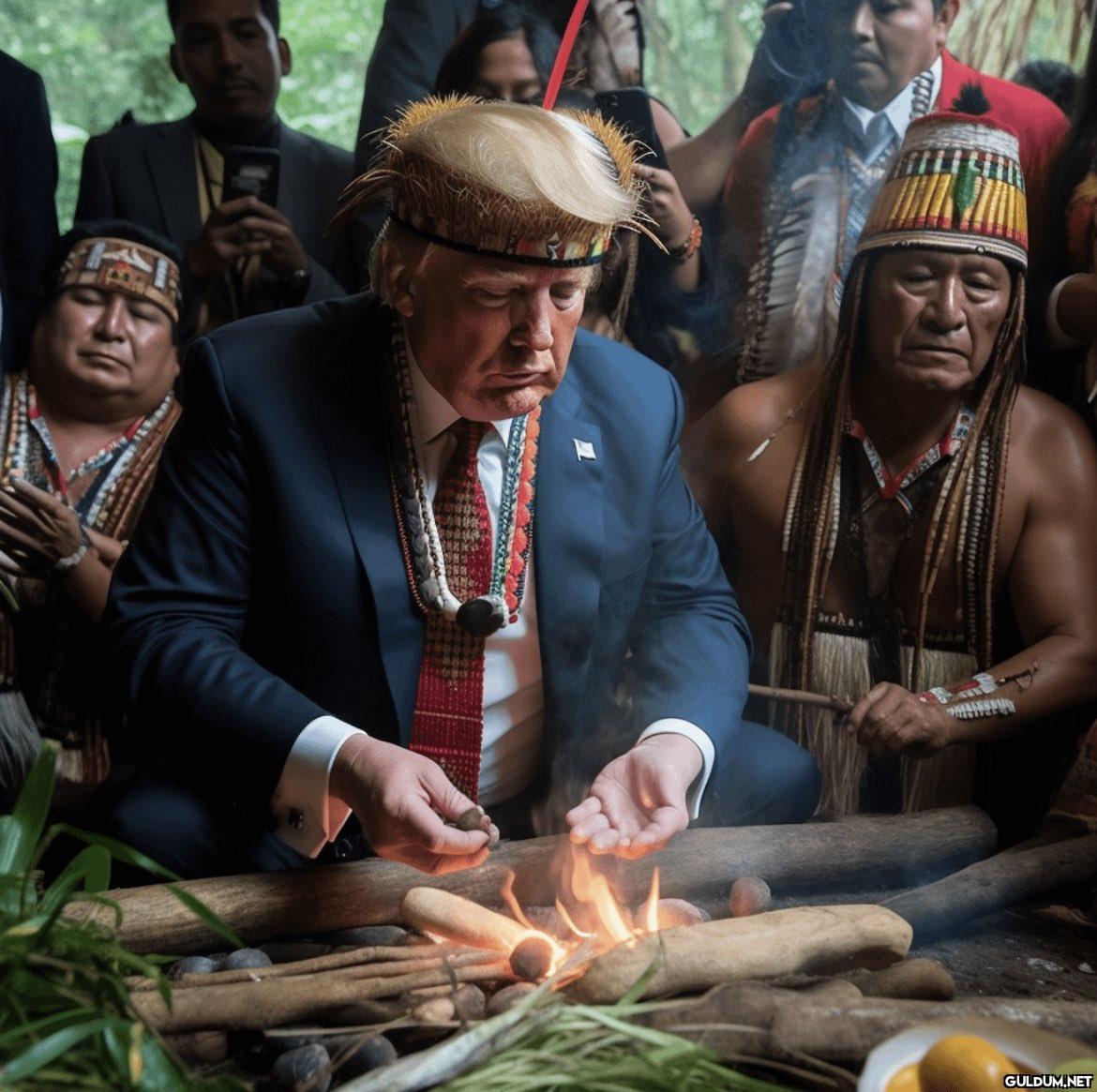 Trump doing ayahuasca...