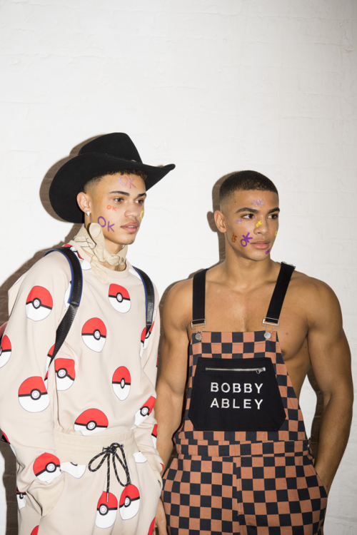 christos:Dan Moritz and Addis Miller by Jason Lloyd-Evans – Backstage at Bobby Abley A/W 2019