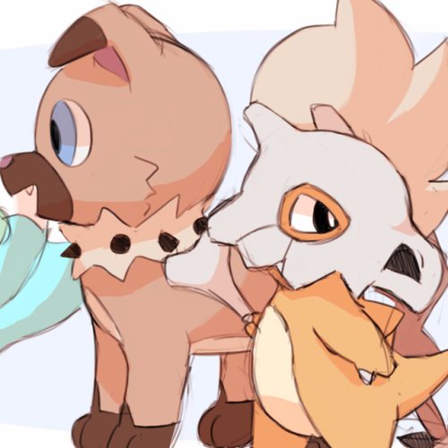 pcerise:my ultra moon team! i felt like drawing them in their baby forms (with the exception being b