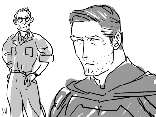 Some Alfred and Bruce sketches.