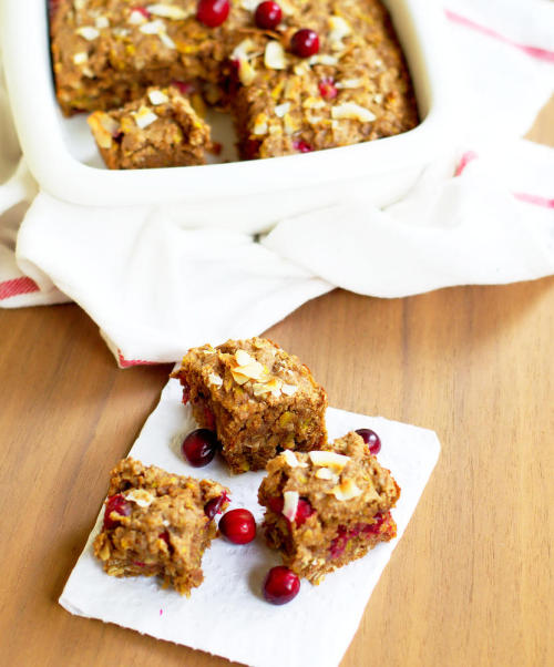 From Gastroposter Moira Pearson: Cranberry and coconut snacking cake is a healthy, portable snack. E