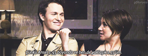 gifdunyasi:  Ansel Elgort ve Shailene Woodley ropörtajından 