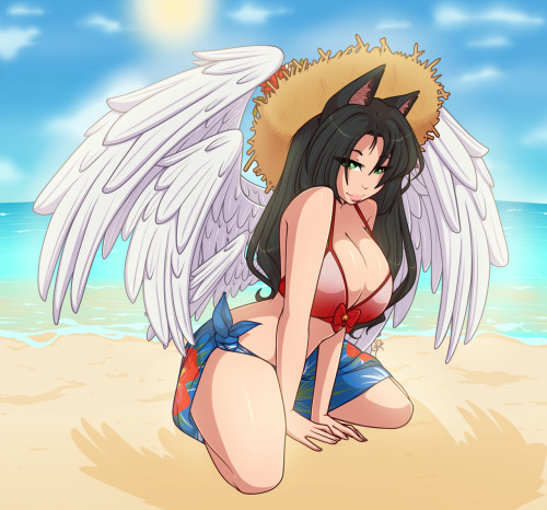 cheshirecatsmile37dump:  Swimsuit commission for DutchDuke of his angelic babe Dwana