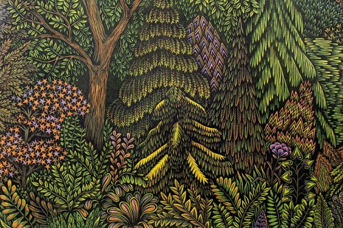 mymodernmet:  Extremely Detailed Woodcut Print Completed After 3 Years of Meticulous Hand-Carving 