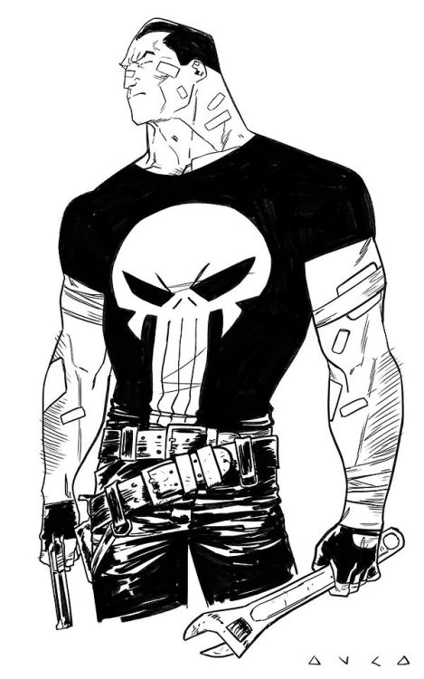 kristaferanka:  So I’m about to embark on the epic journey of rereading one of the most pivotal series of my life: Garth Ennis’ Punisher Max. and i wanted to celebrate with a drawing.