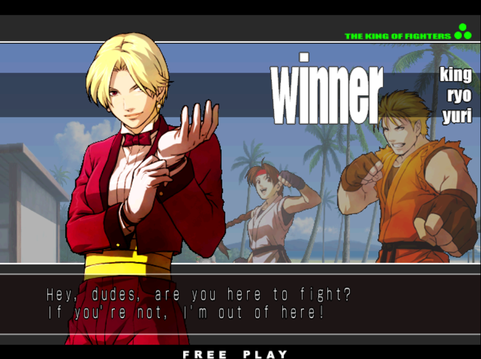 Bison2Winquote — - Duck King, Fatal Fury 1: King of the Fighters