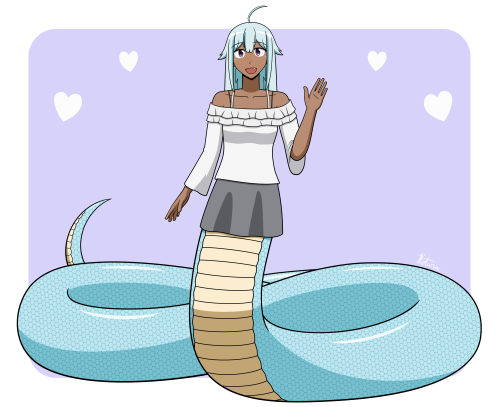 I wanted to draw another lamia, so I created this girl! She’s not a special type of lamia this time,