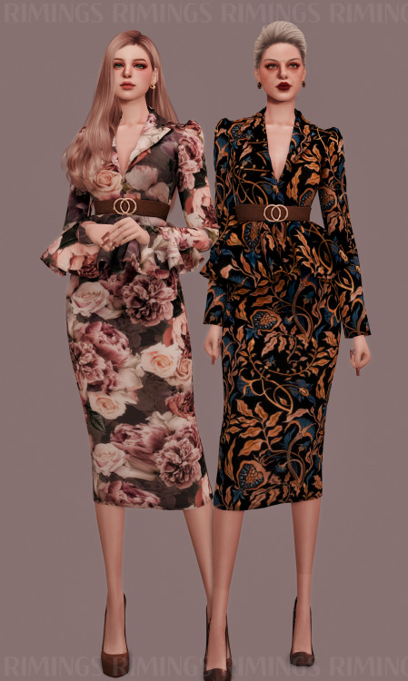 [RIMINGS] Ruffle Edge Twopiece Suit - FULL BODY- NEW MESH- ALL LODS- NORMAL MAP- 30 SWATCHES- HQ COM