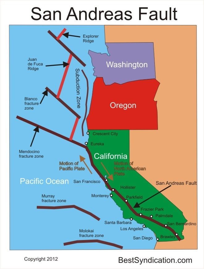 San Andreas Fault Maps on the - B0f91c59cfa49b03adc08f5053e0fa227435626b