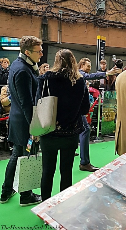 Tom Hiddleston (and Luke!) at the Early Man Premiere, BFI IMAX, 14th January 2018[My images. Please 