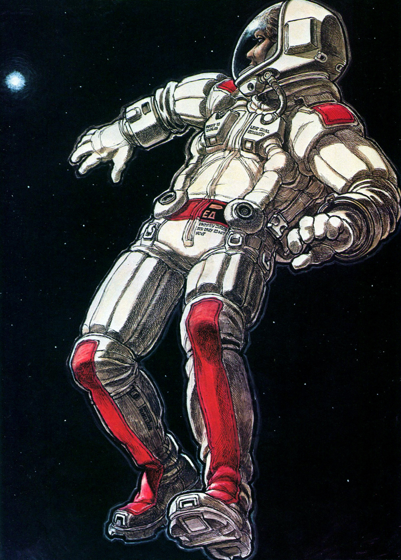 gameraboy:  Jean “Moebius” Giraud and Ron Cobb’s designs of the space suits