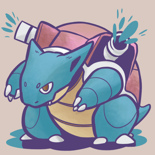 Belated pokepractice of watergun babe Blastoise as requested by sculpting genius Anthony Gonzales (D