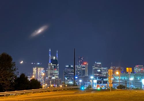 Andromeda Over Nashville, If It Were Bright Enough To See With The Naked Eye [OC]