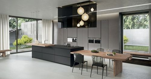 #BagoesTeakFurniture Kitchen island that offers an extended dining table in wood Sophisticated Conte