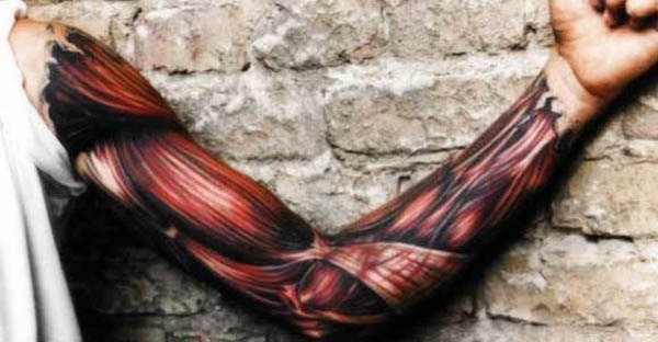 psychobat-art:  Anatomical tattoos!