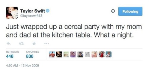 taylor-kitty-cat:  hopelessnewromantics:  theswiftaddiction:  Some of my favourite tweets from Taylor Swift.  Taylor swift is me but like with seven Grammys and a Better face and attitude and all that jazz  But imagine finding a hair tie on the ground
