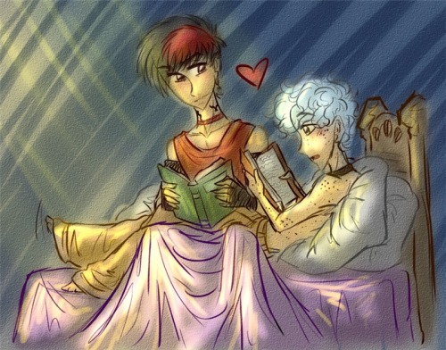 shadowpiratemonkey7:YES WE SHIP OUR OCS TOGETHER IT IS SO MUCH FUN TASHI DREW THIS ONE (duh) OF AKUM