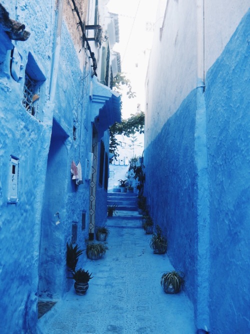 mixtapesandtravelbags:Bleuville. Chefchaouen, Morocco. August 11, 2013They don’t call it the blue city for nothing. Wall