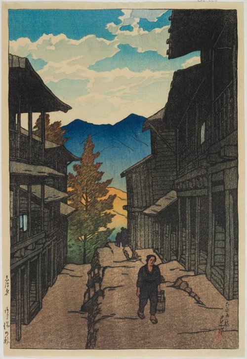 mia-japanese-korean: Autumn at the Arayu Hot Spring, Shiobara, Kawase Hasui, Autumn 1920, Minneapoli